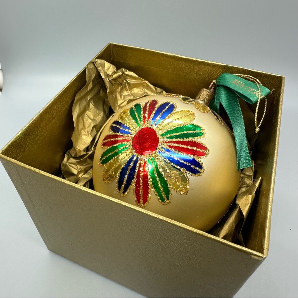 Waterford Crystal Holiday Heirloom Starburst Christmas Ball in Box